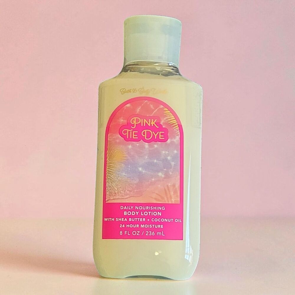 Bath & Body Works Pink Tie Dye Body Lotion 8 oz. NEW